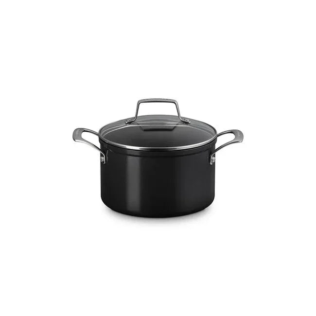 Le Creuset Essential Non-stick Ceramic Stockpot with Glass Lid - 4 Qt