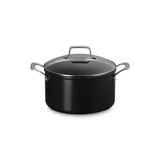Le Creuset Essential Non-stick Ceramic Stockpot with Glass Lid - 6.3 Qt.