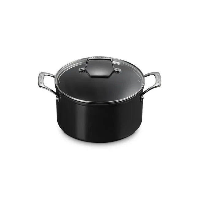 Le Creuset Essential Non-stick Ceramic Stockpot with Glass Lid - 6.3 Qt.