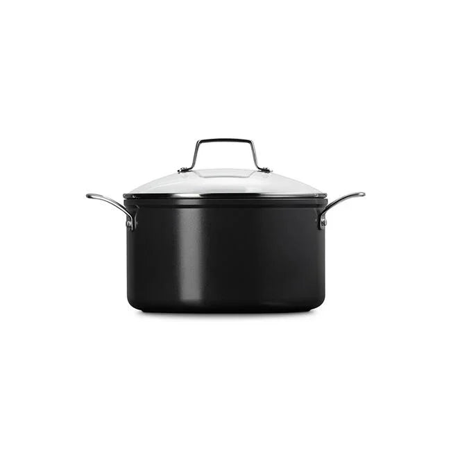 Le Creuset Essential Non-stick Ceramic Stockpot with Glass Lid - 6.3 Qt.