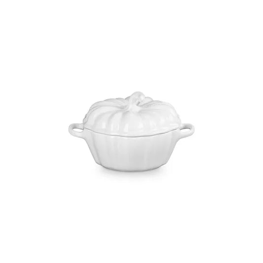 Le Creuset Pumpkin Mini Cocotte White - 12Oz