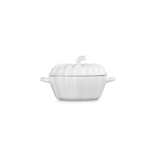 Le Creuset Pumpkin Mini Cocotte White - 12Oz