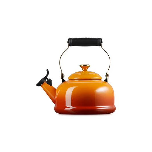 Le Creuset Classic Whistling Kettle with Gold Knob Persimmon 1.7 qt - Marcel’s Culinary Experience