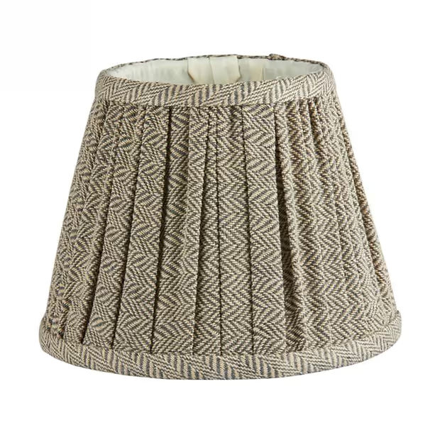 Herringbone Beige Empire Lampshade - 6"