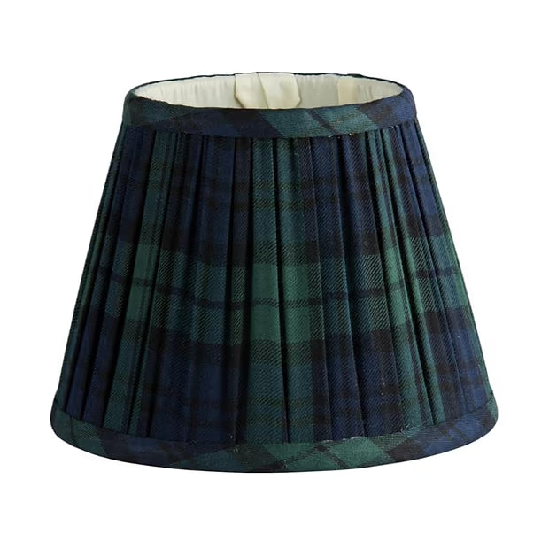 Navy Tartan Empire Lampshade - 6"