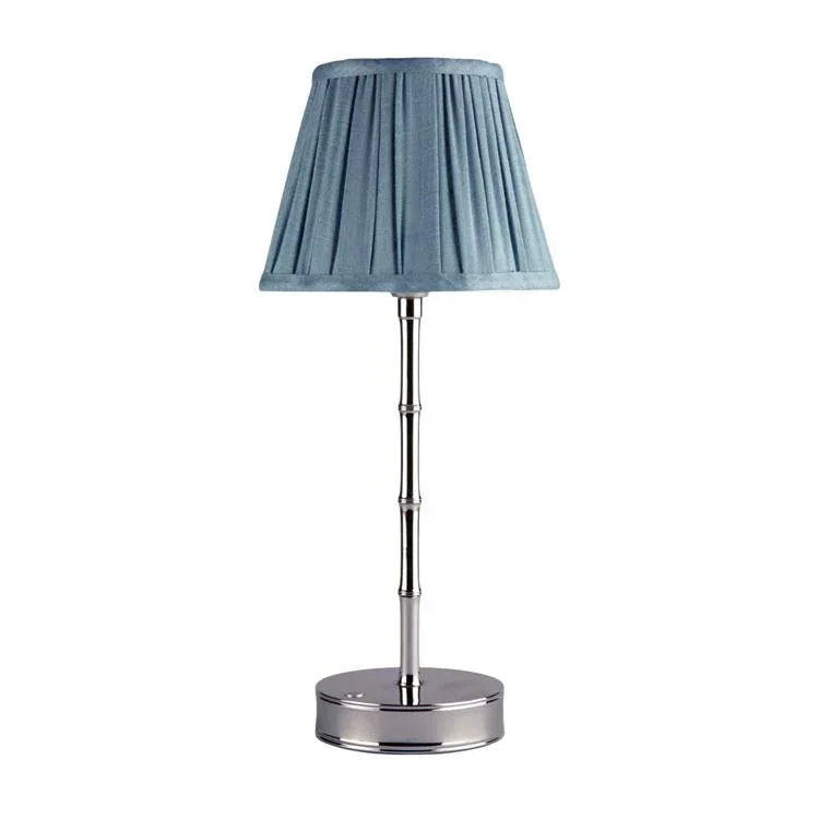 Chambray Blue Scallop Lampshade - 6"