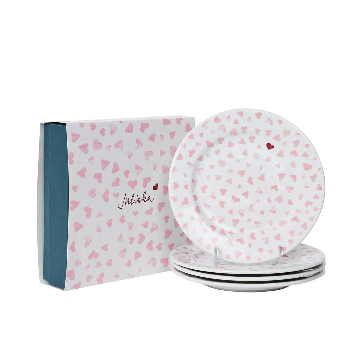 Juliska Love You More Dessert/Salad Plate Set/4 - Pink