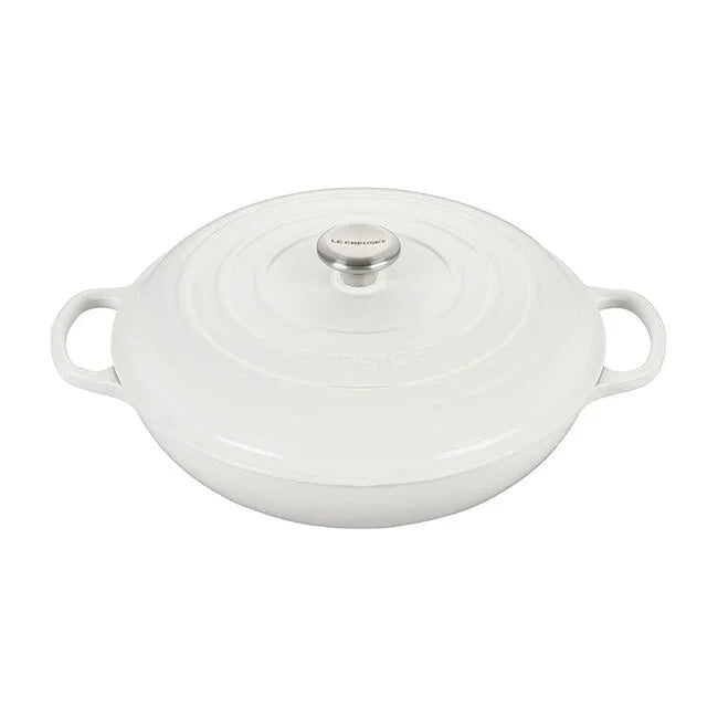 Le Creuset Signature Braiser White 5 qt - Marcel’s Culinary Experience