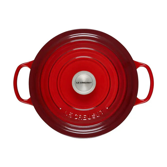Le Creuset Signature Round Dutch Oven 5.5 qt - Cerise - Marcel’s Culinary Experience