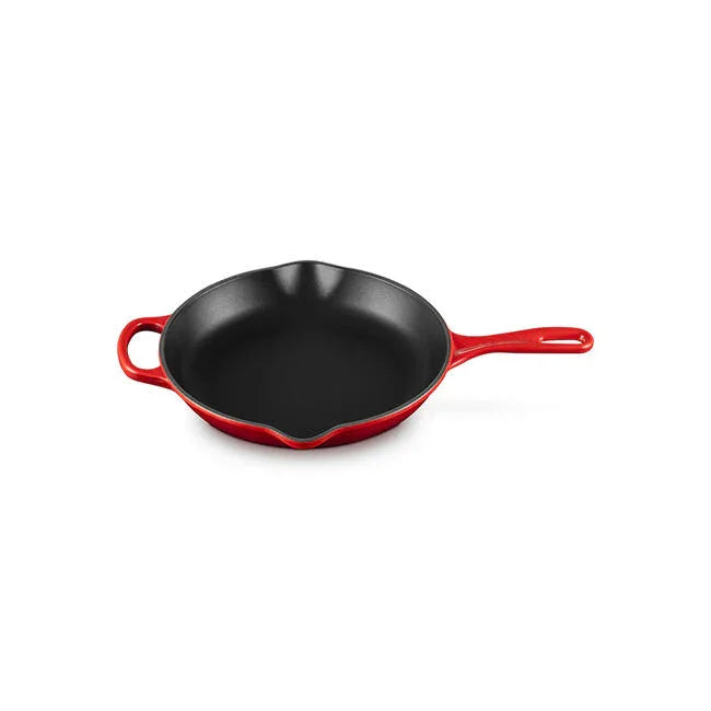 Le Creuset Enameled Cast Iron Signature Iron Handle Skillet, 10.25-Inch, Cerise