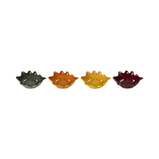 Le Creuset Mini French Oak Leaf Bowls, Set of 4