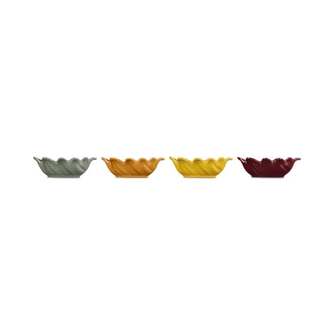 Le Creuset Mini French Oak Leaf Bowls, Set of 4