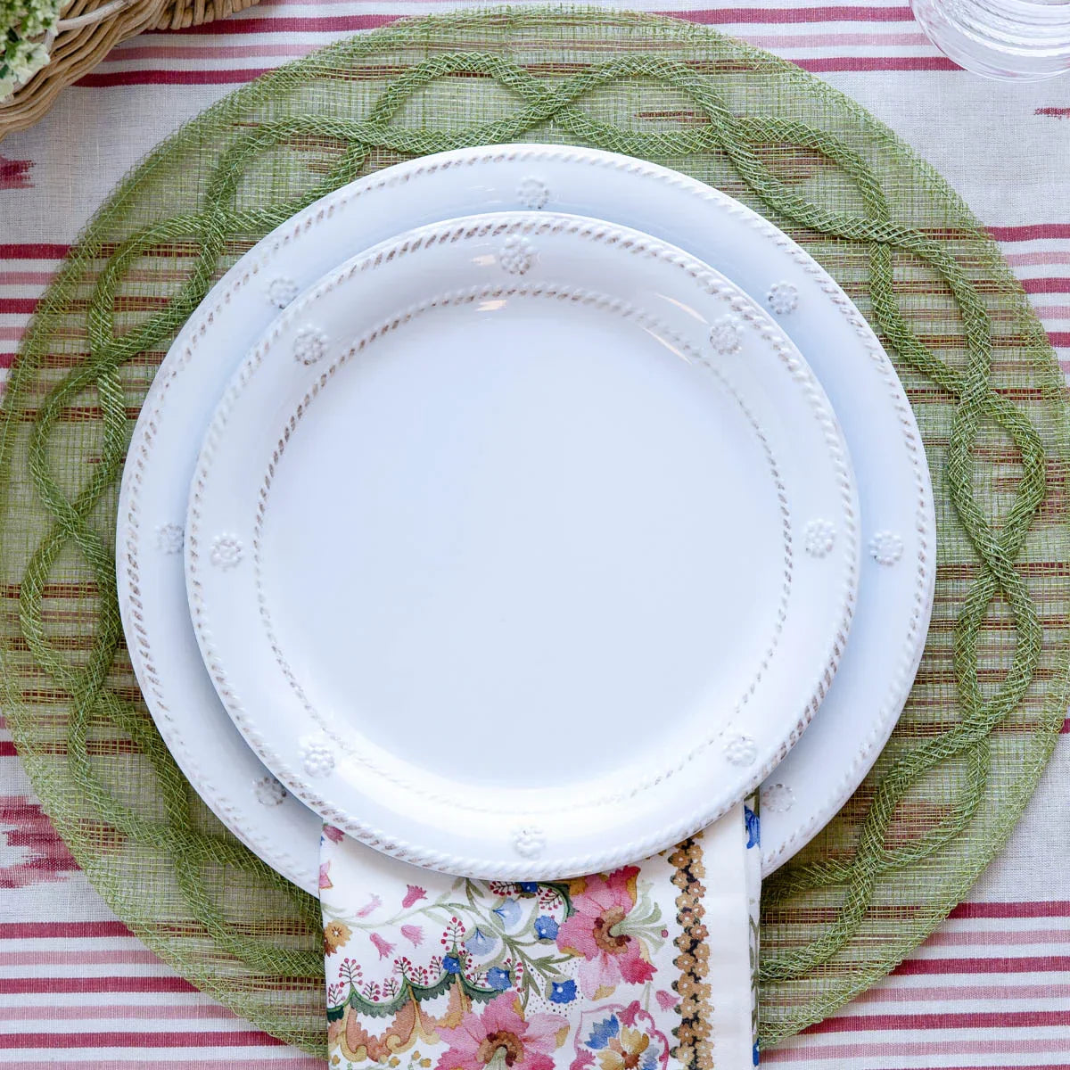 Juliska Berry & Thread Melamine Dessert/Salad Plate - Whitewash