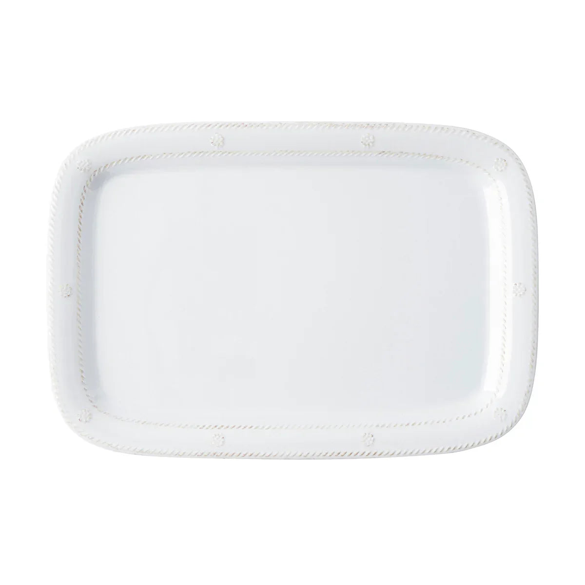 Juliska Berry & Thread Melamine 16" Tray - Whitewash - Marcel’s Culinary Experience