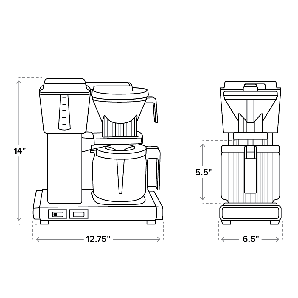 Moccamaster KBGV Coffee Maker – SCA/ECBC Certified Drip Brewer
