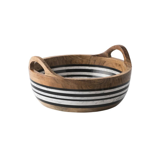 Juliska Stonewood Stripe 11" Round Handled Bowl
