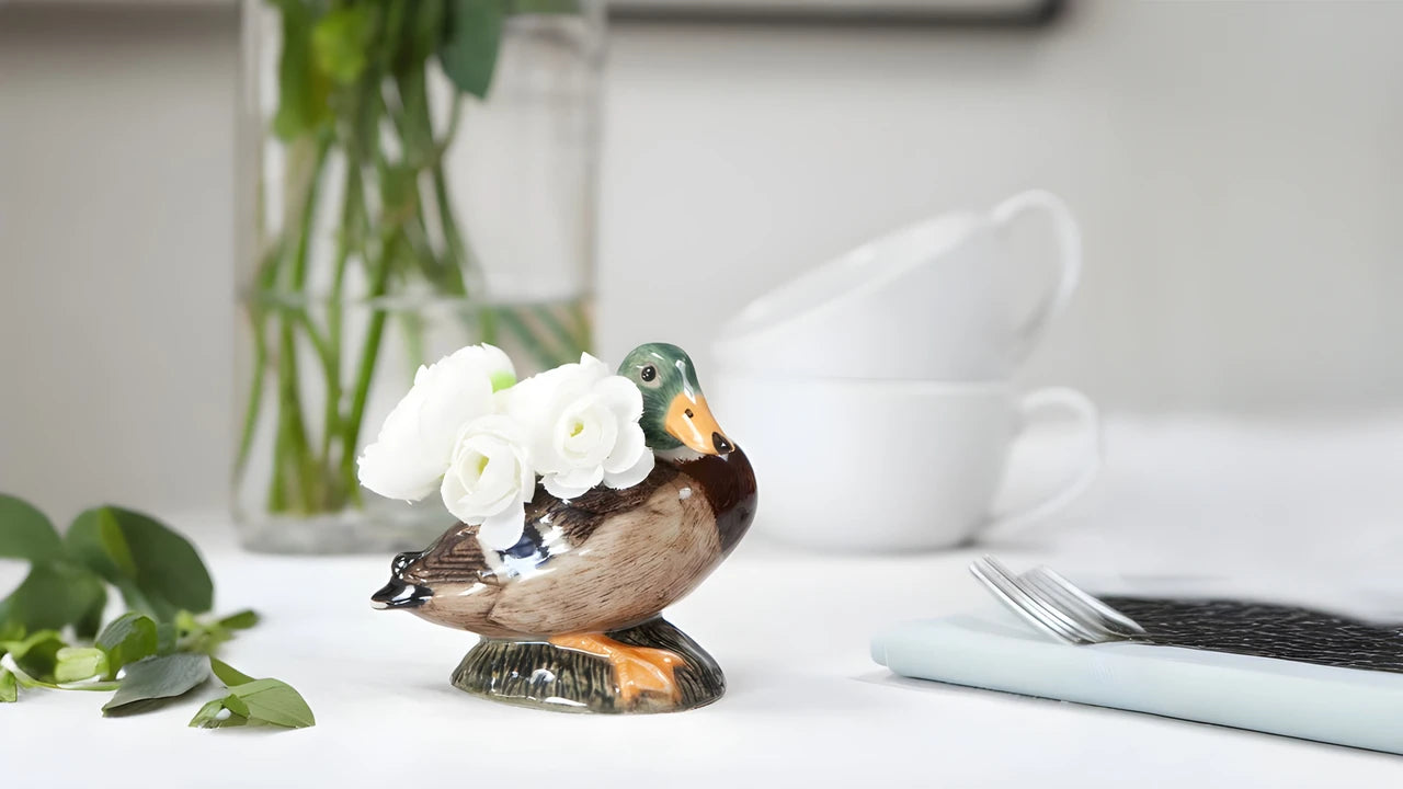 Quail Ceramics Mallard Bud Vase