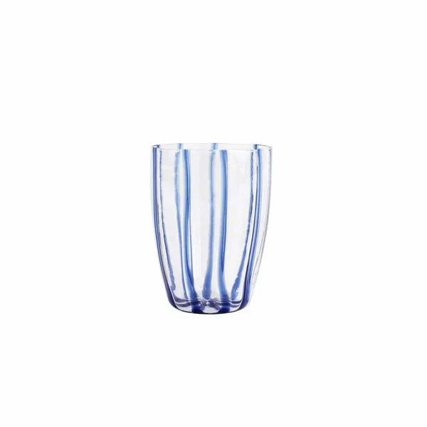 Vietri Nuovo Stripe Blue Tall Tumbler - Marcel’s Culinary Experience