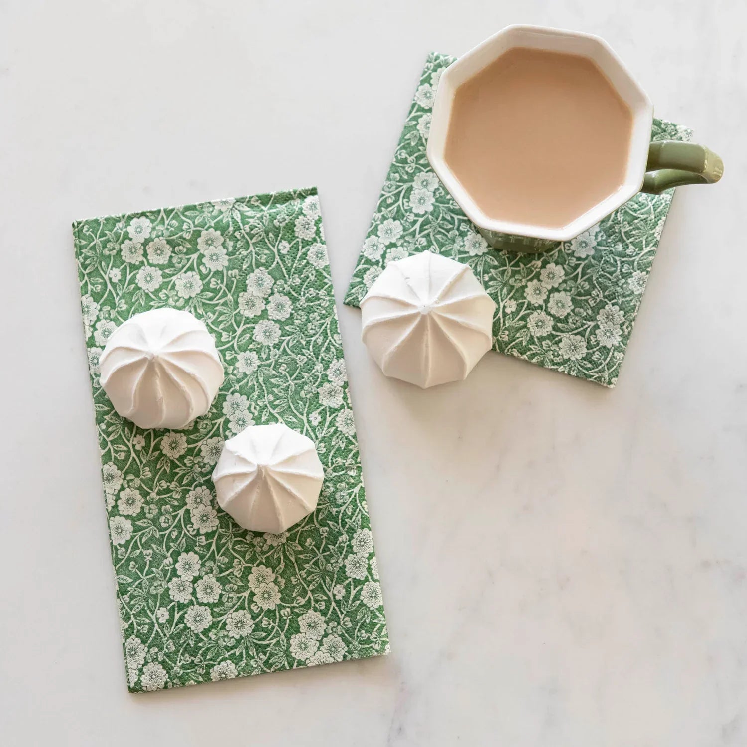Hester & Cook Green Calico Cocktail Napkins - Marcel’s Culinary Experience