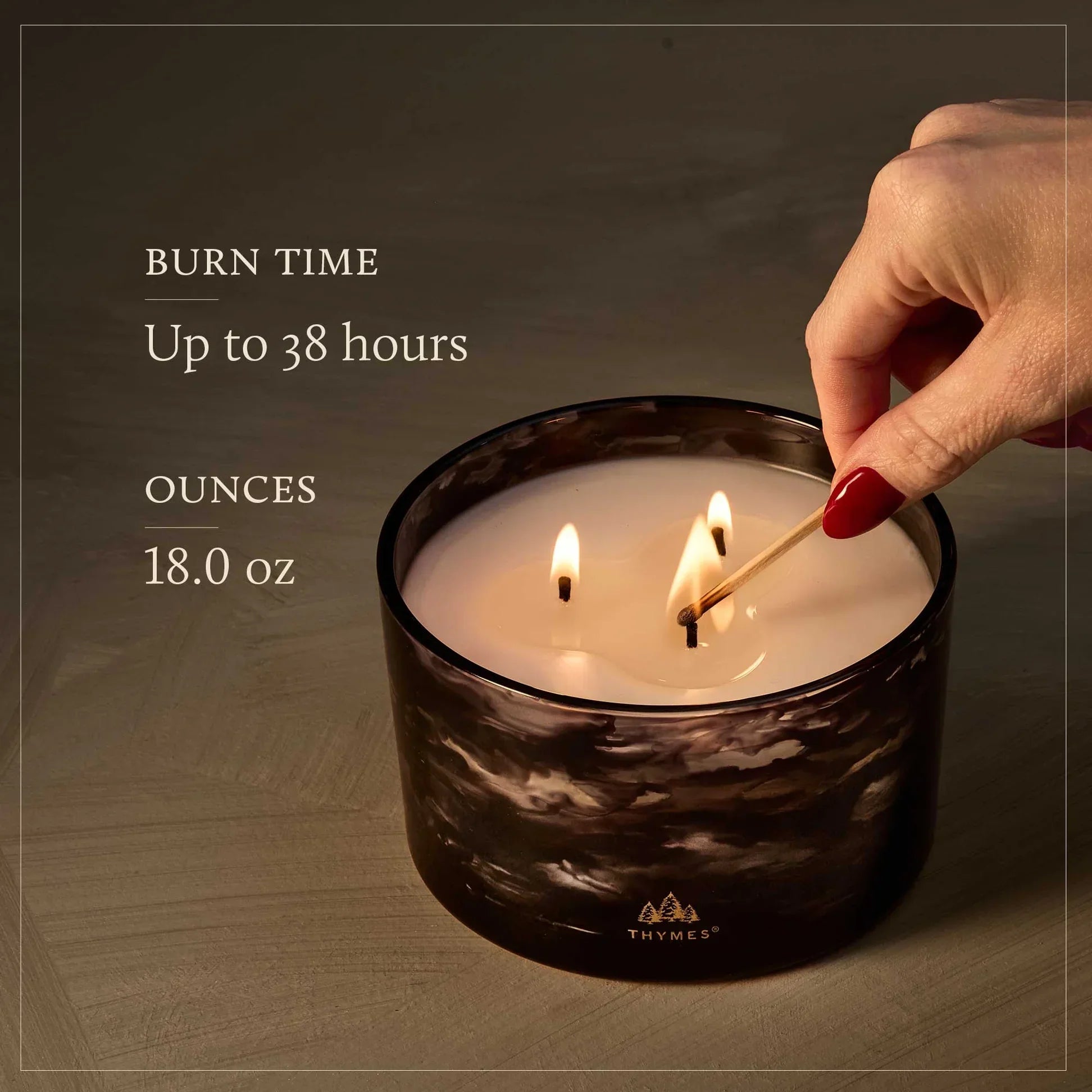 Thymes Noir Woods 3-Wick Poured Candle - Marcel’s Culinary Experience