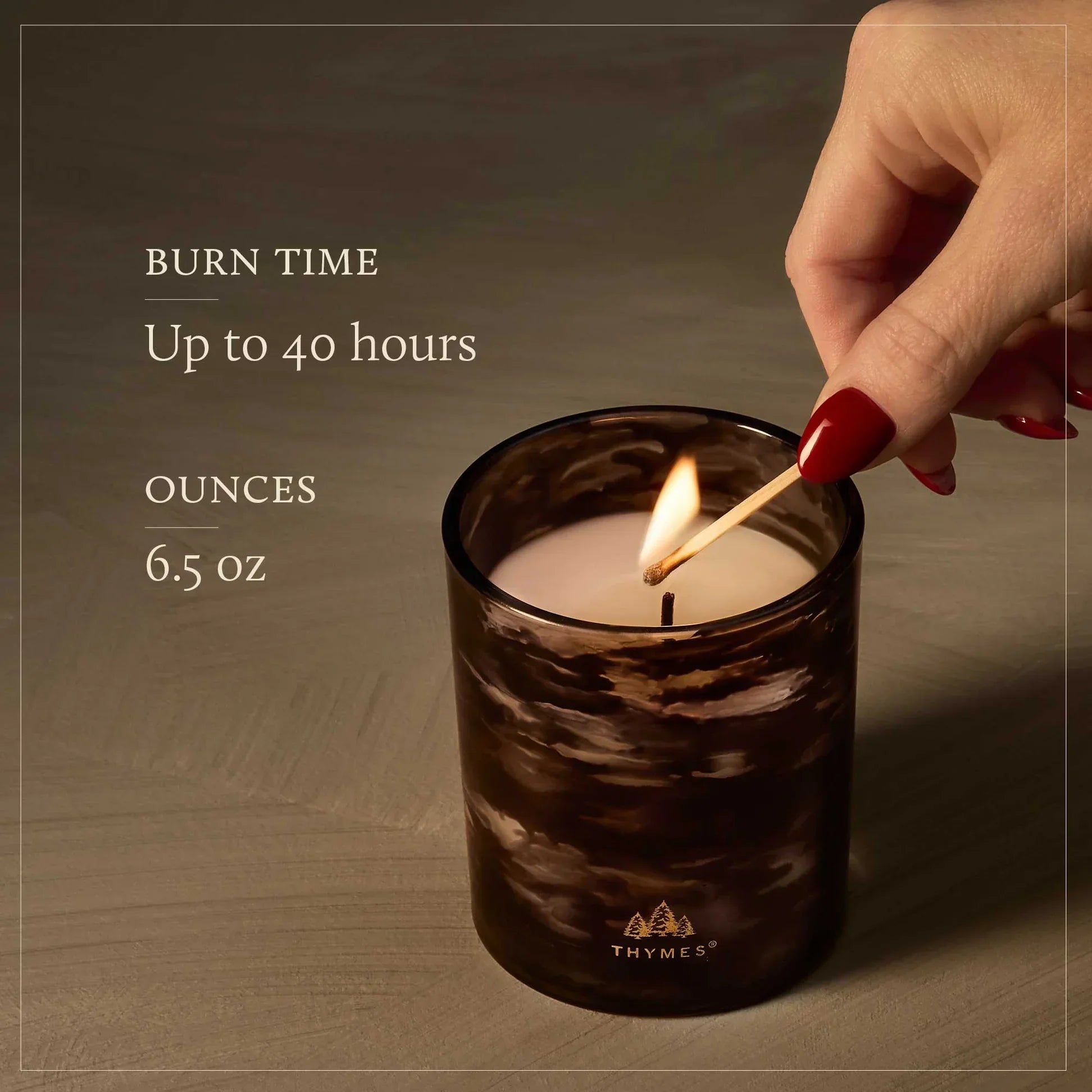 Thymes Noir Woods 6.5 oz Poured Candle - Marcel’s Culinary Experience