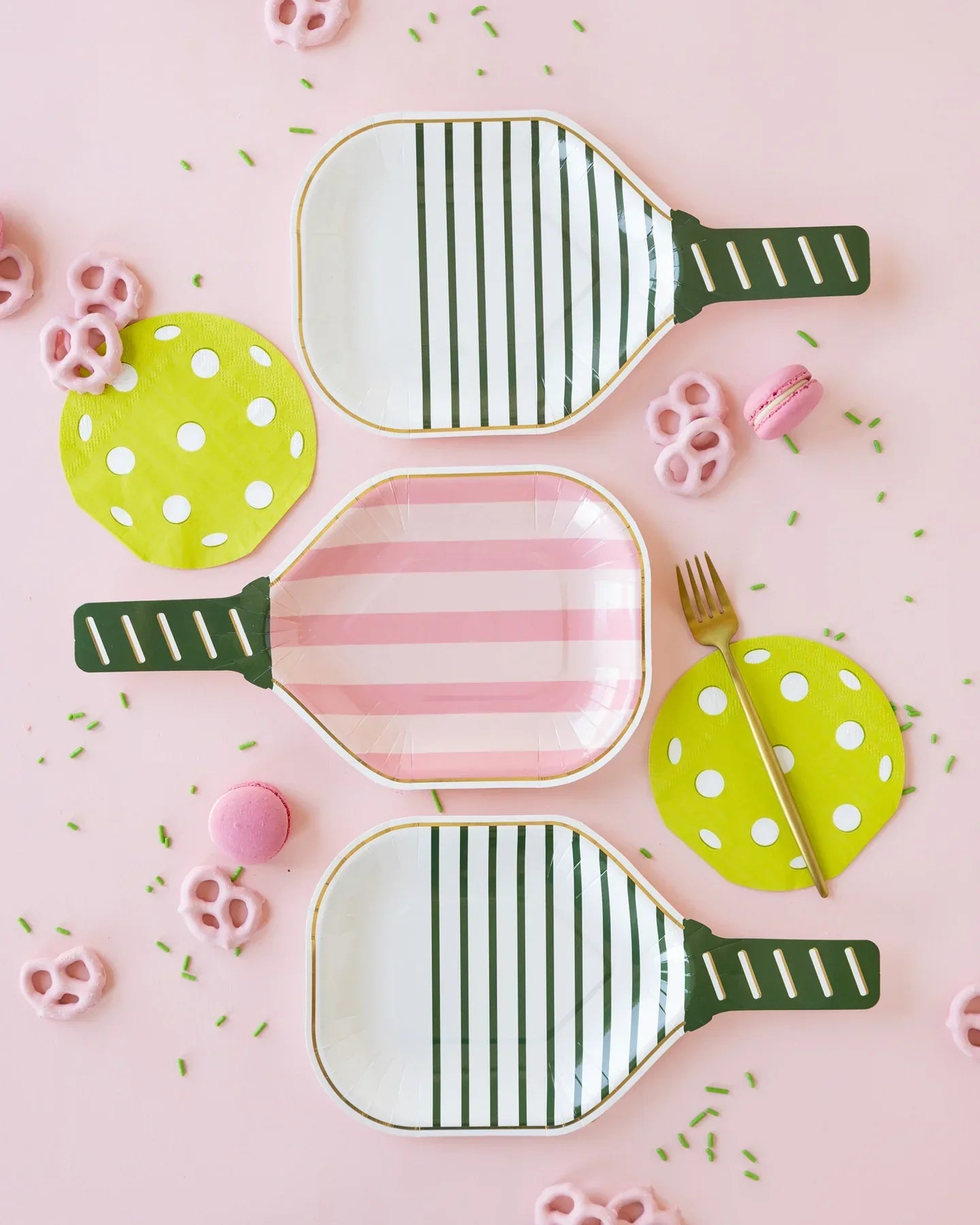 Pink Paddle Shaped Paper Plate - Marcel’s Culinary Experience