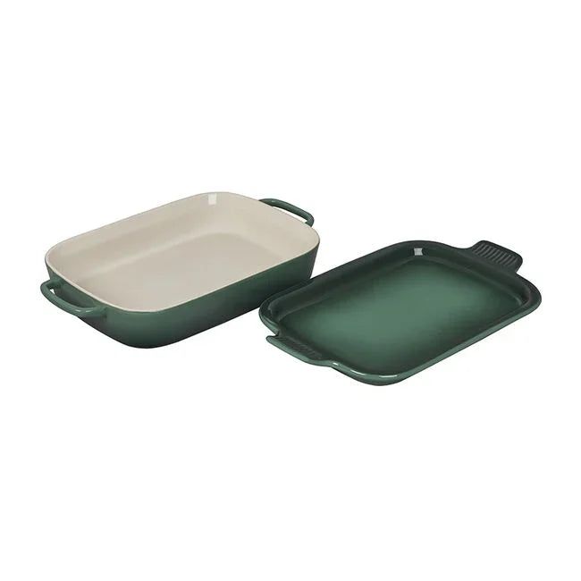 Le Creuset Rectangular Dish with Platter Lid - Artichaut - Marcel’s Culinary Experience