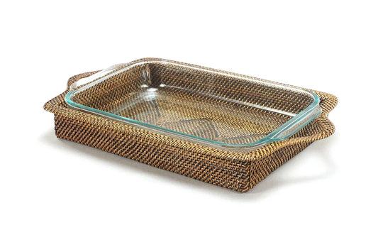 Calaisio Rectangular Casserole Basket with Pyrex Baker, 3Qt