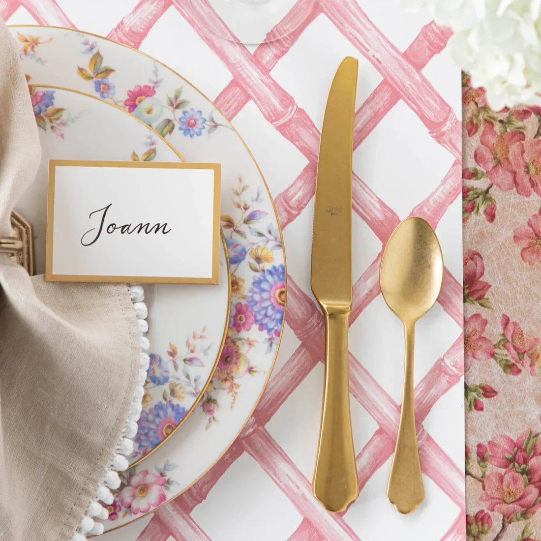 Hester & Cook Gold Foil Frame Place Cards - Marcel’s Culinary Experience