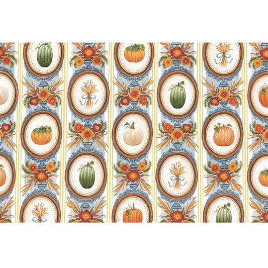Hester & Cook Antique Pumpkin Frame Paper Placemats, Set of 20