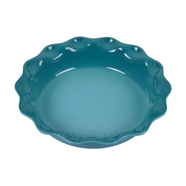 Le Creuset Heritage Fluted Pie Dish - Caribbean empty