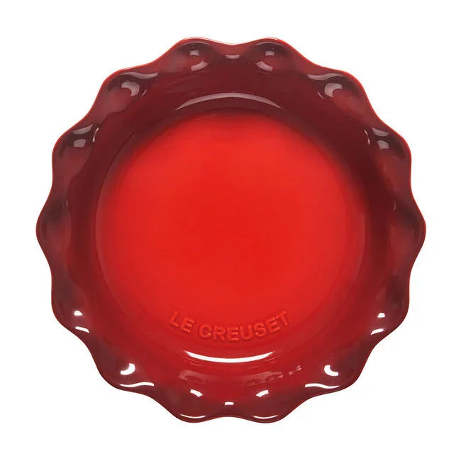 Le Creuset Heritage Fluted Pie Dish 9" - Cerise - Marcel’s Culinary Experience