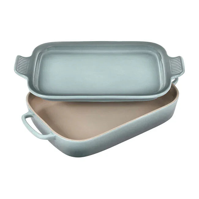 Le Creuset Rectangular Dish with Platter Lid - Sea Salt - Marcel’s Culinary Experience