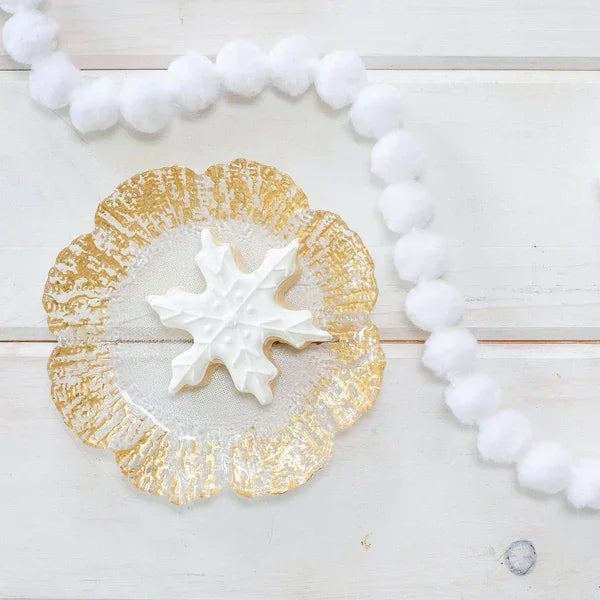 Rufolo Glass Canape Plate - Gold - Marcel’s Culinary Experience