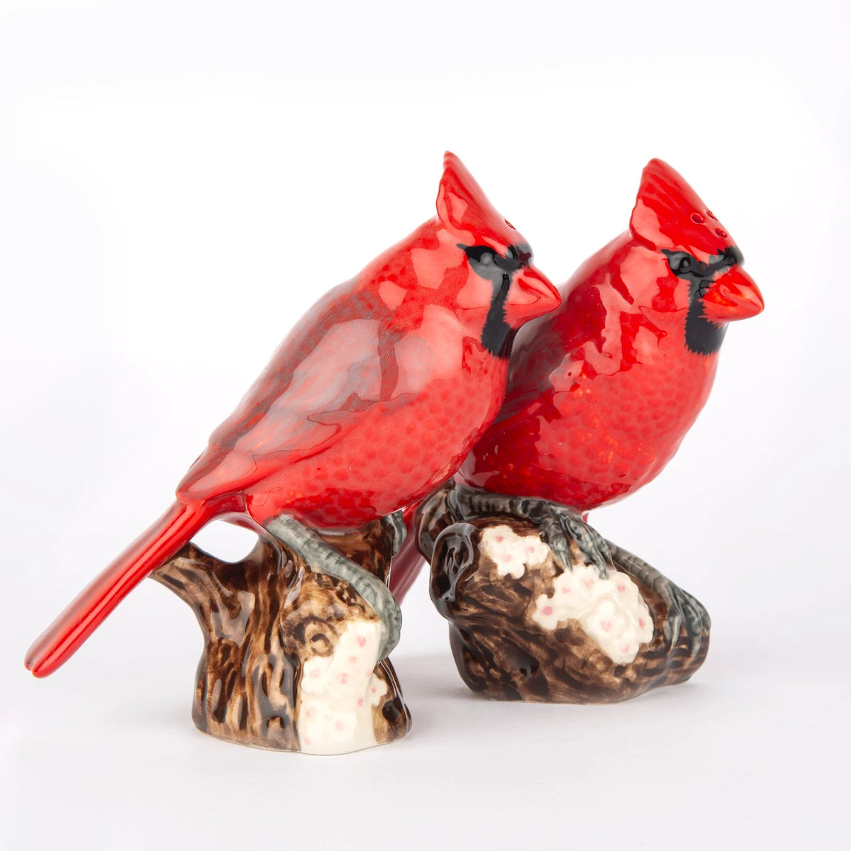 Quail Ceramics Red Cardinal Salt & Pepper Shakers