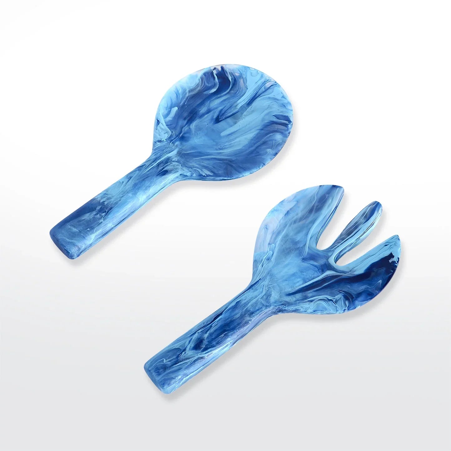 Nashi Home Short Handle Servers - Denim Swirl