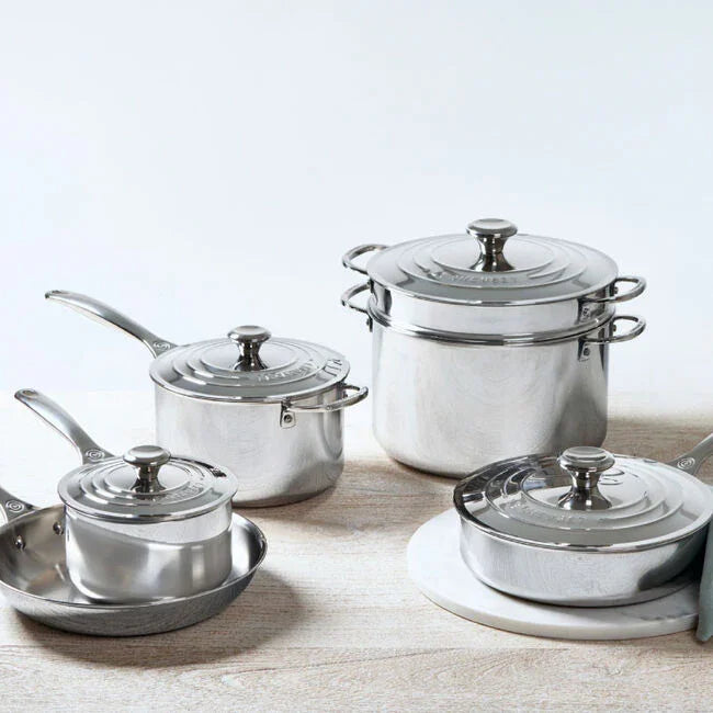 Le Creuset Signature Stainless Steel 10-Piece Cookware Set - Marcel’s Culinary Experience