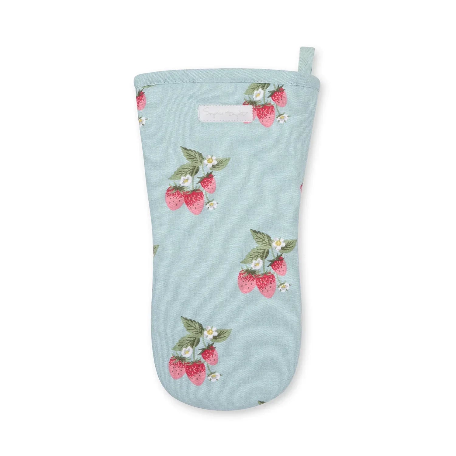Sophie Allport Strawberries Blue Oven Mitt - Thumbnail 3