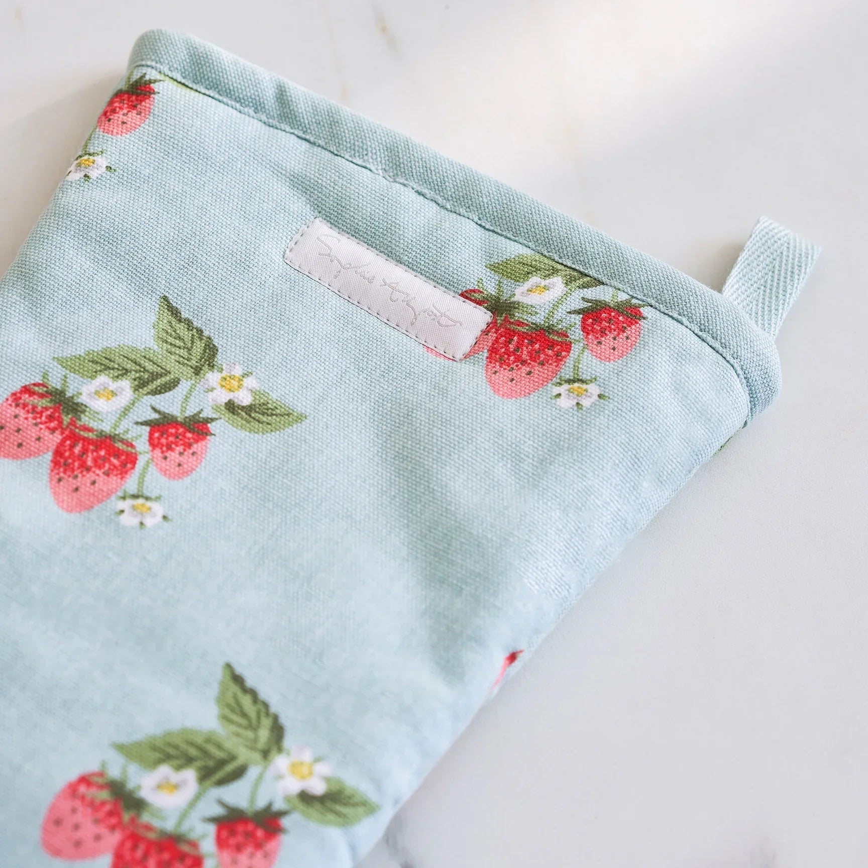 Sophie Allport Strawberries Blue Oven Mitt - Marcel’s Culinary Experience