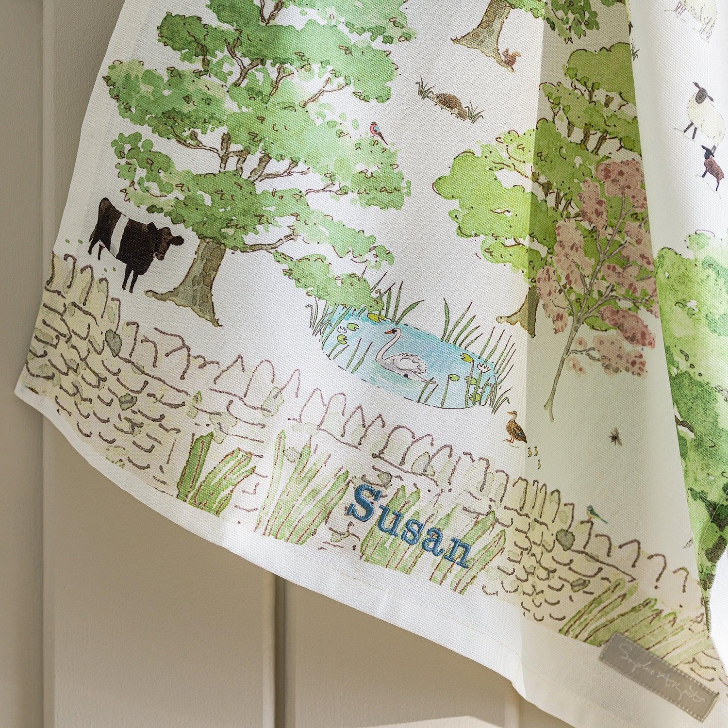 Sophie Allport Spring Cottage Scene Tea Towel - Marcel’s Culinary Experience