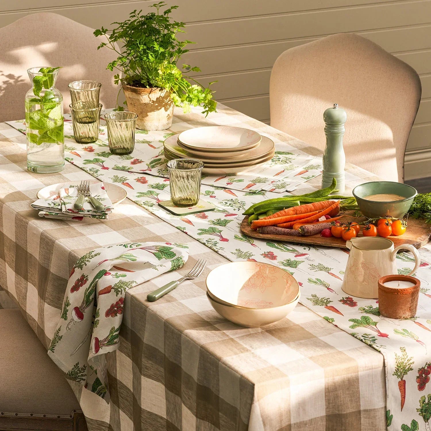 Sophie Allport Garden Vegetables Table Runner - Marcel’s Culinary Experience
