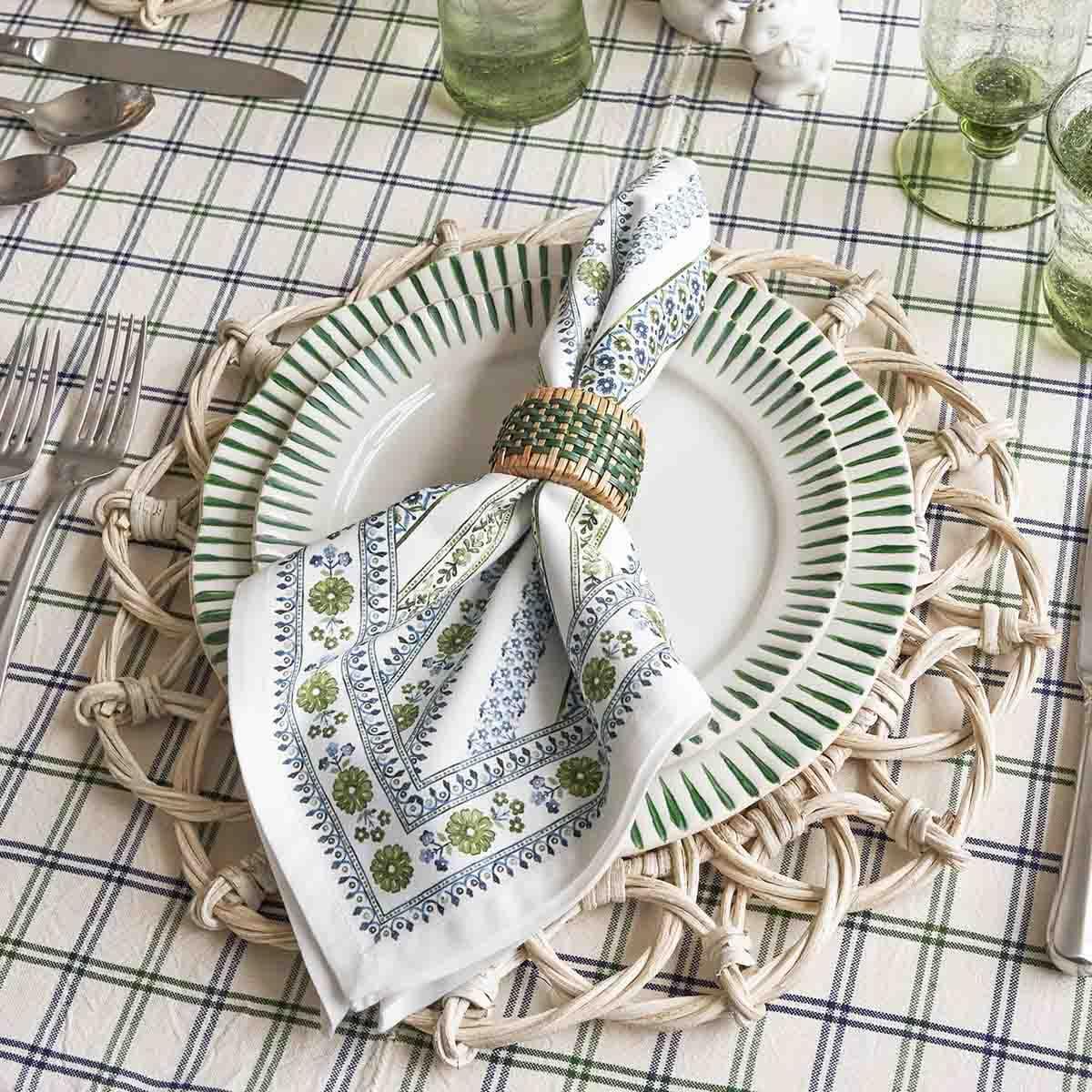 Juliska Sitio Stripe Dessert/Salad Plate - Basil