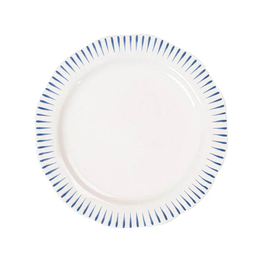 Juliska Sitio Stripe Delft Blue Salad Plate