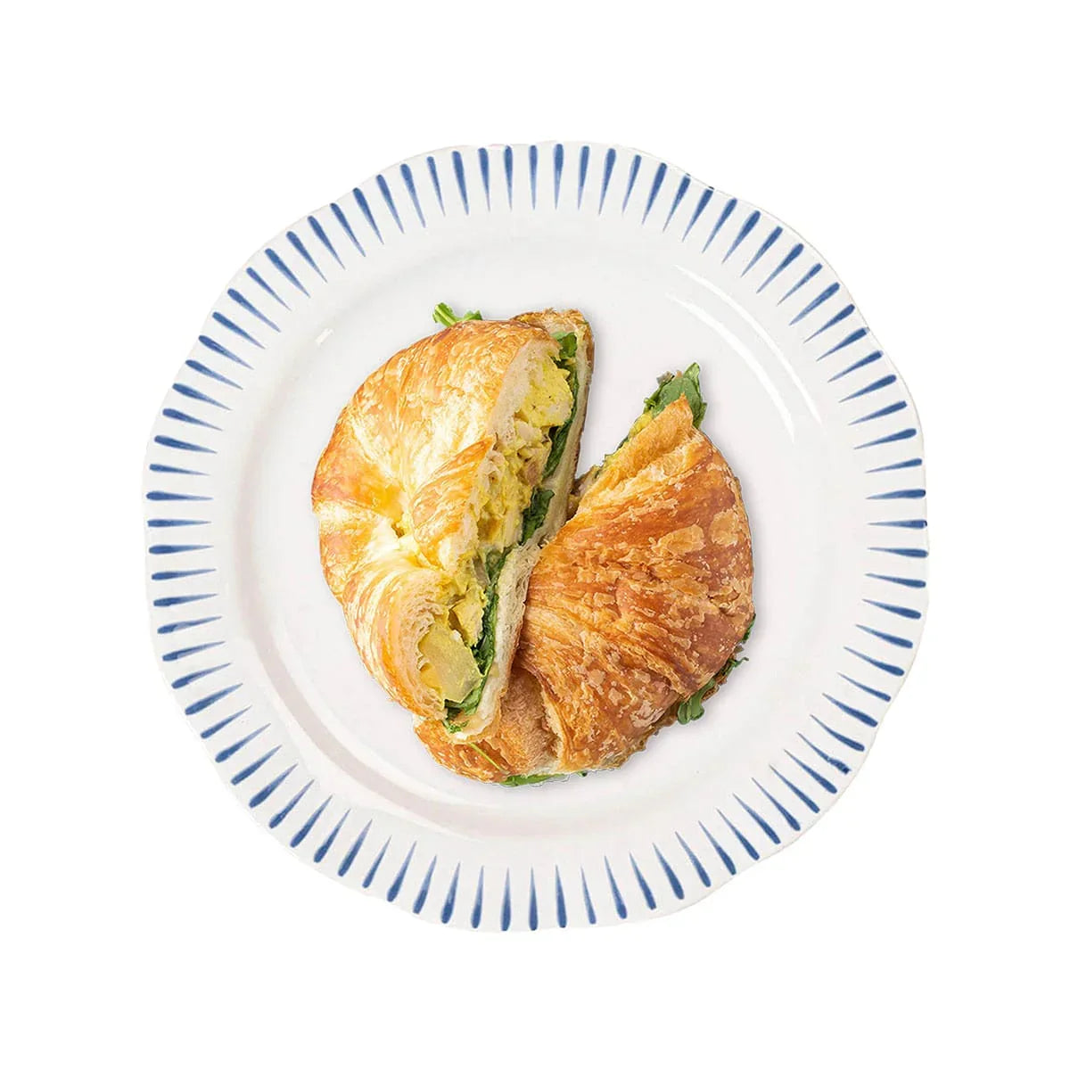 Juliska Sitio Stripe Delft Blue Salad Plate