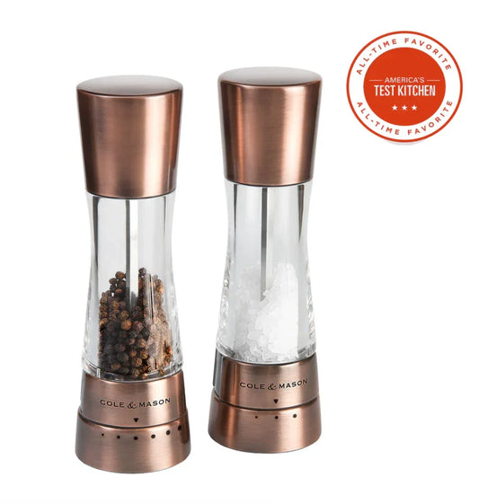 Derwent Salt & Pepper Mill Gift Set, Copper - Marcel’s Culinary Experience