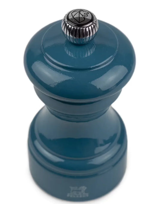Peugeot Bistro Pepper Mill Pacific Blue Gloss Painted Wood - 4″ - Marcel’s Culinary Experience