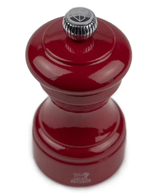 Peugeot Bistro Salt Mill Passion Red Gloss Painted Wood - 4″ - Marcel’s Culinary Experience