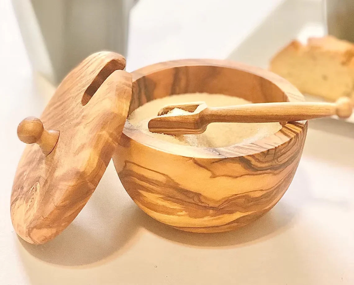 Natural Olivewood Sugar Bowl - Marcel’s Culinary Experience