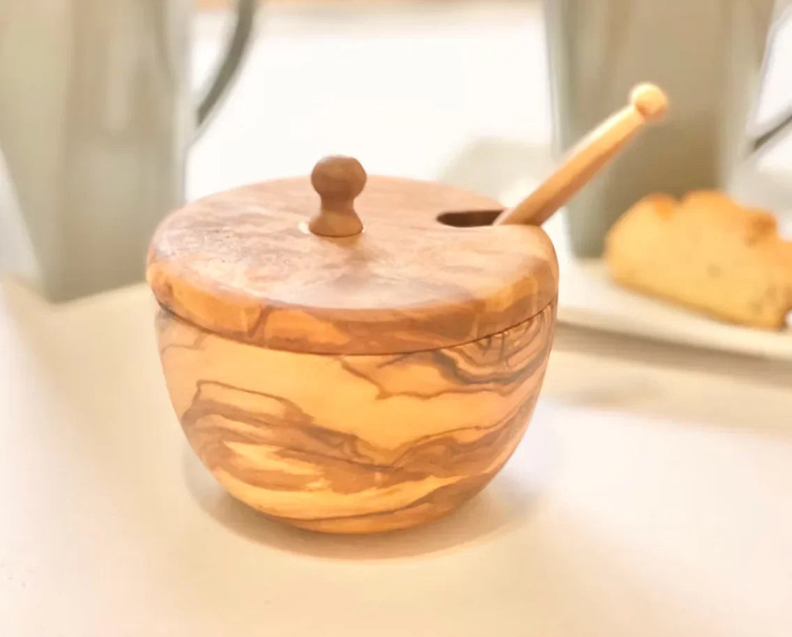 Natural Olivewood Sugar Bowl - Marcel’s Culinary Experience