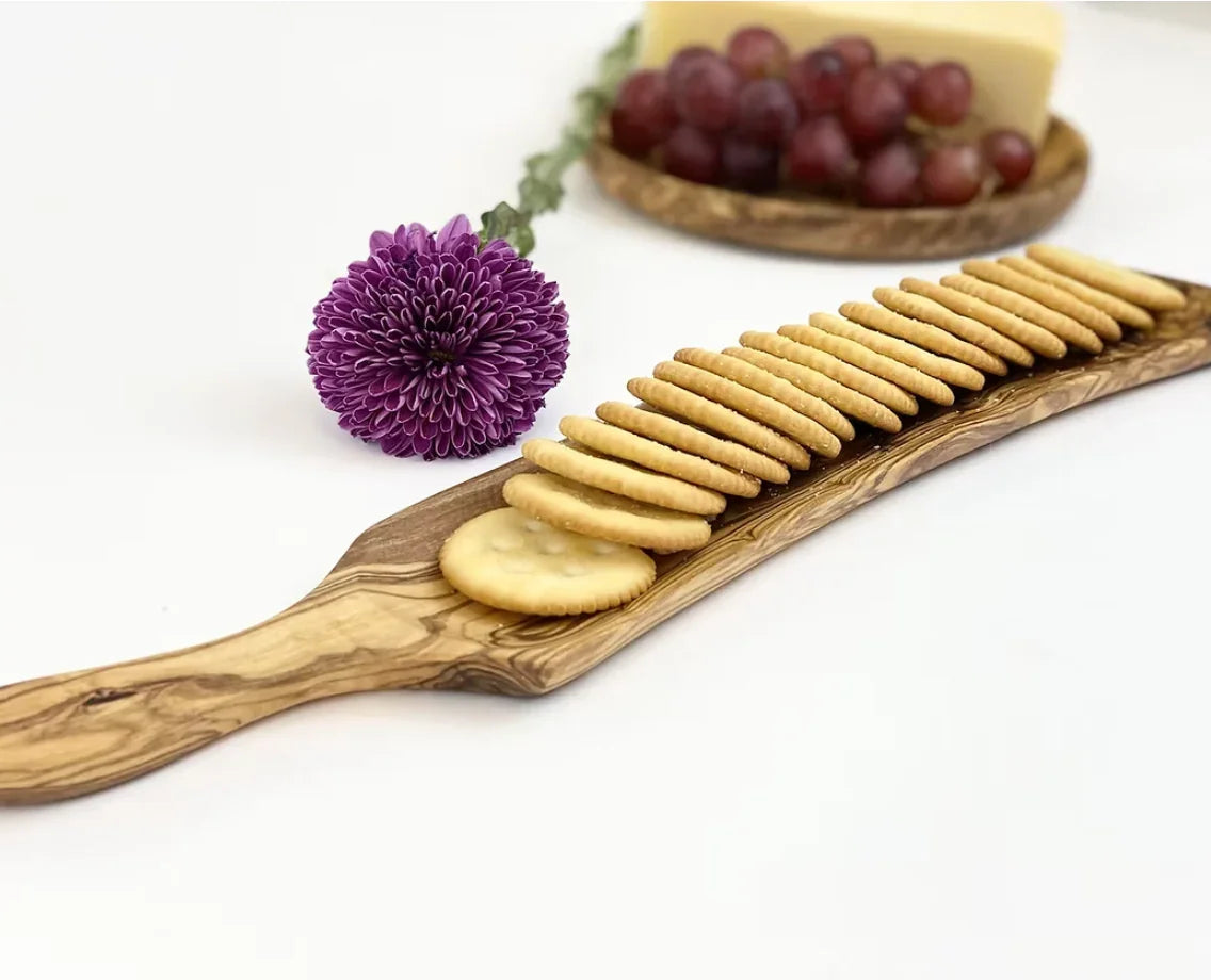 Natural Olivewood Cracker Tray - Marcel’s Culinary Experience